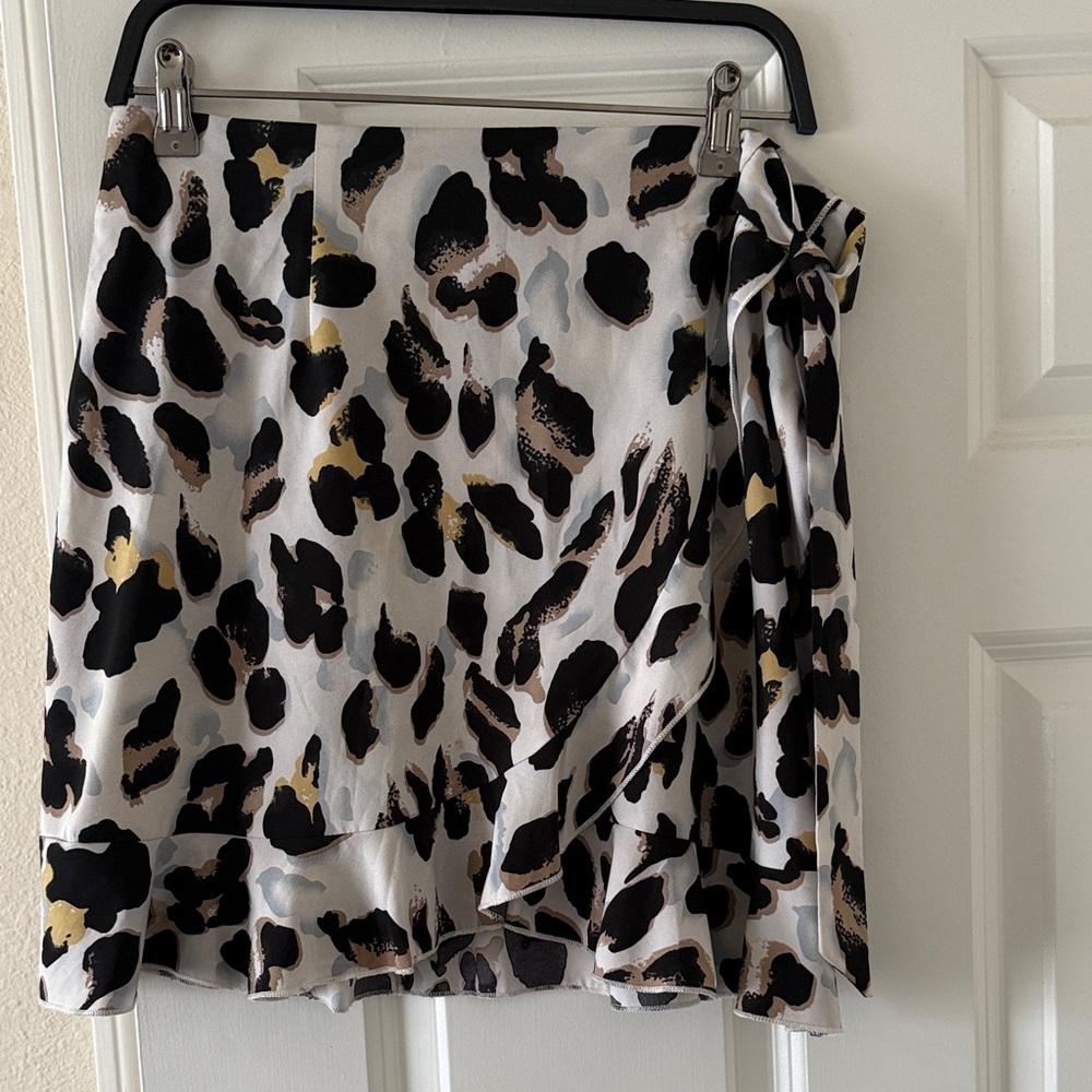 SHEIN Black and White Animal Print Mini Skirt